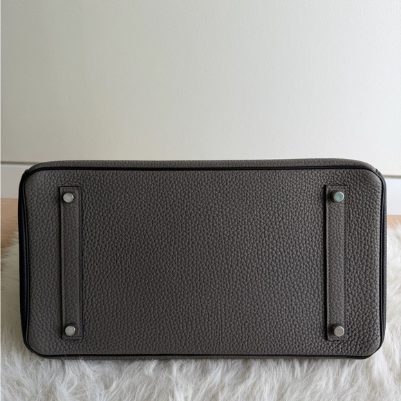 Hermès B35 Togo Two-Tone Etain Black Birkin - Picture 9 of 11